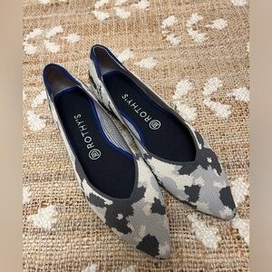 Rothy’s The Point Ash Grey Camo 9.5 Rare Retired Style